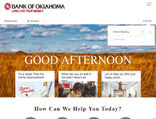 Tablet Screenshot of bankofoklahoma.com